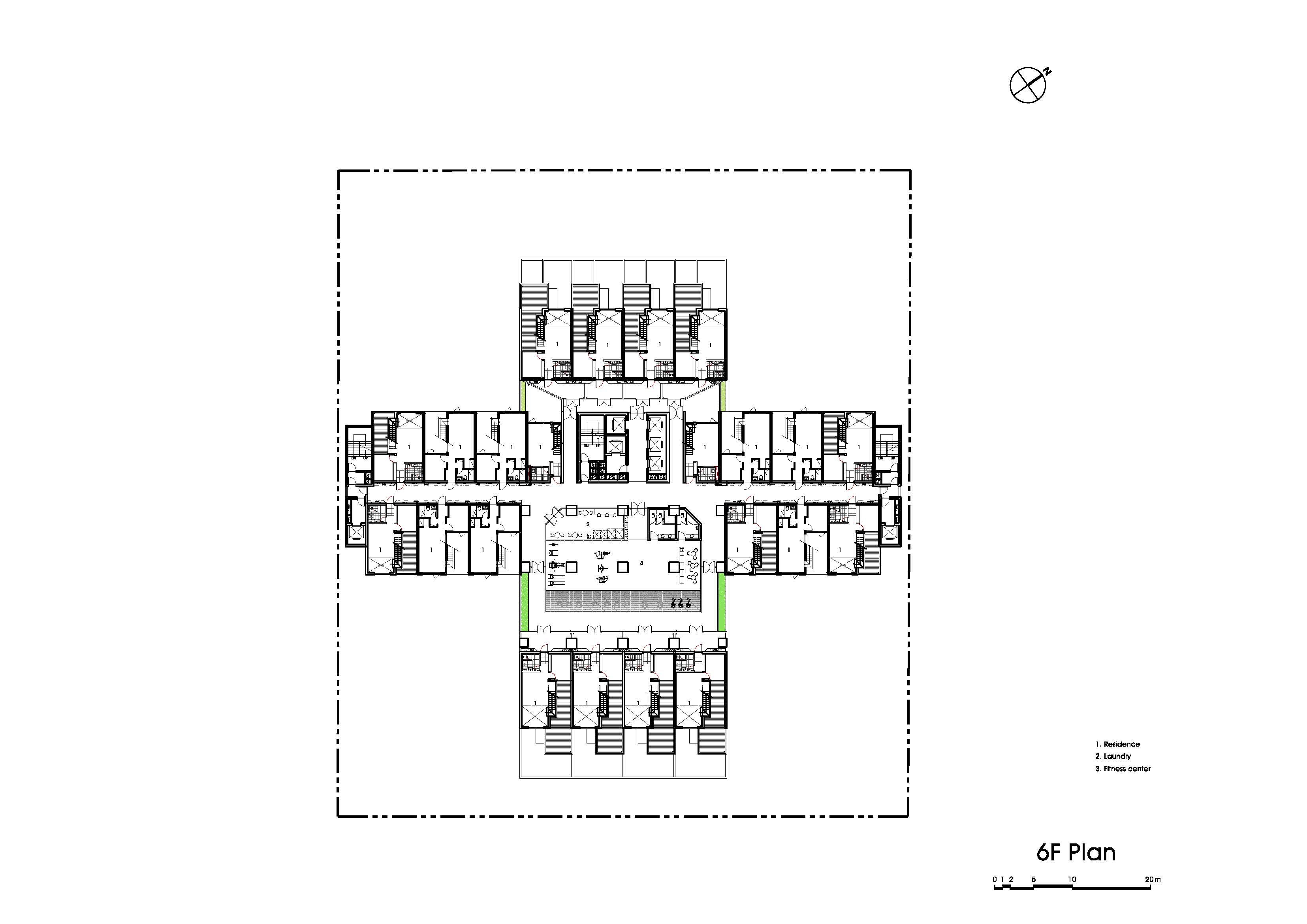 分层露台公寓 | 商业区里的宜居设计-27