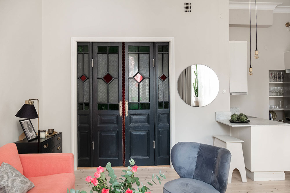 "斯德哥尔摩 42㎡小公寓，超高层高搭配复古风设计"-4