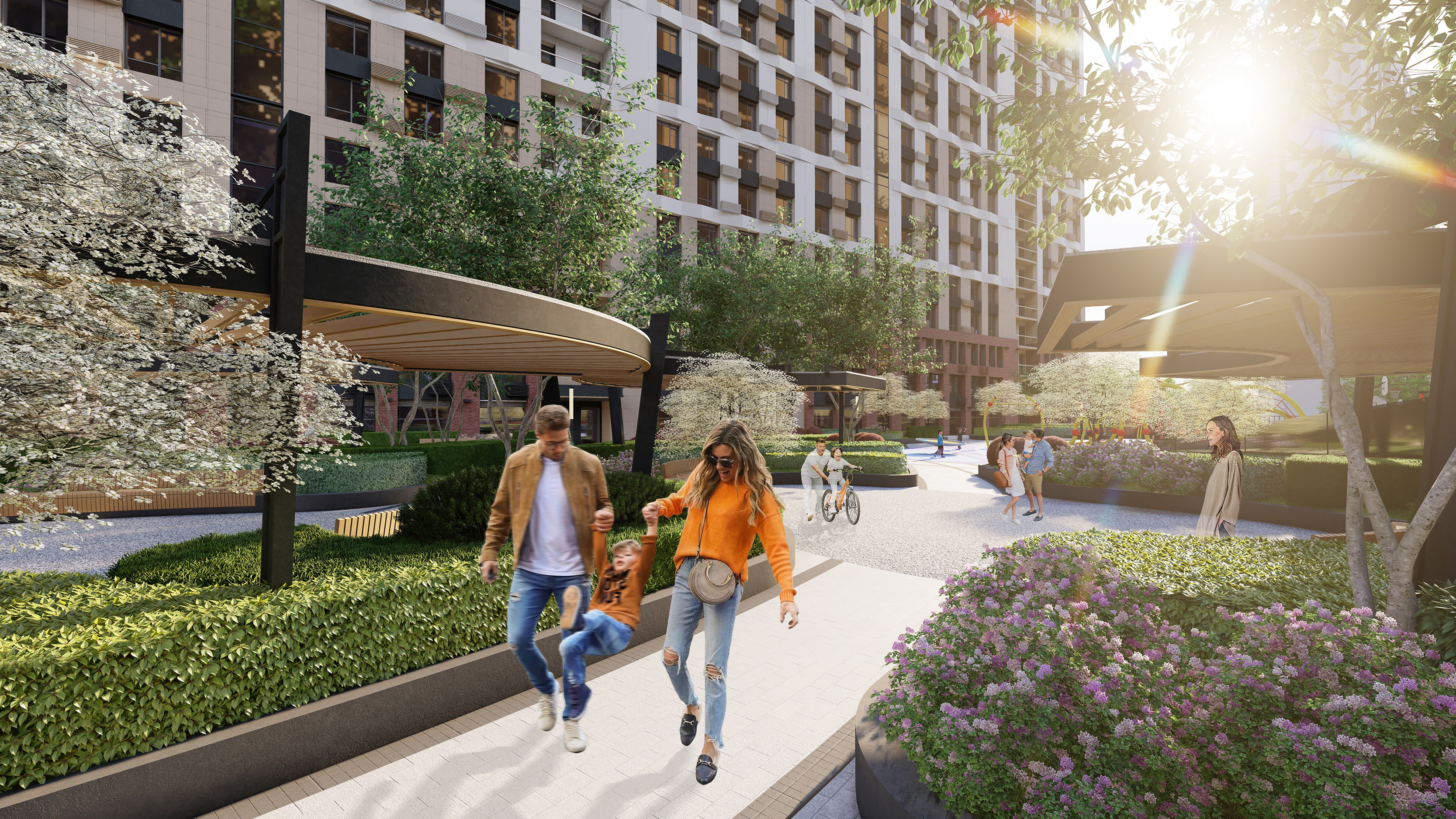 YARD AREA. 'NEW AVTOGRAF'. KYIV. UKRAINE. 2021-5