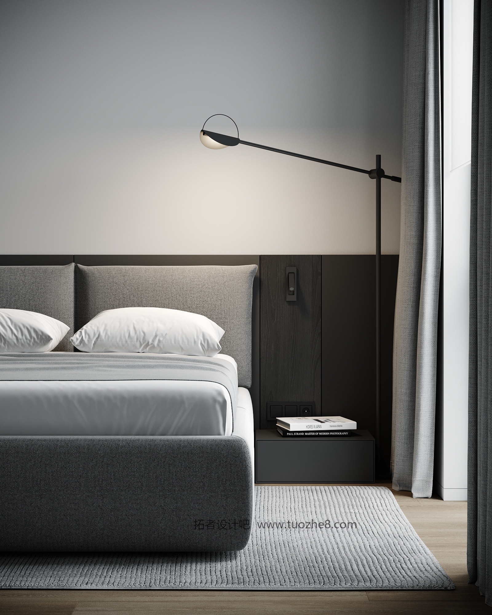 黑白简约，现代空间设计！-14