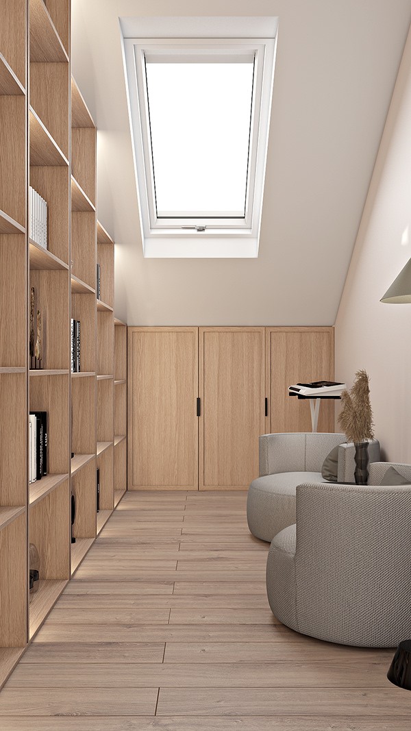 原木与浅灰色室内设计-26