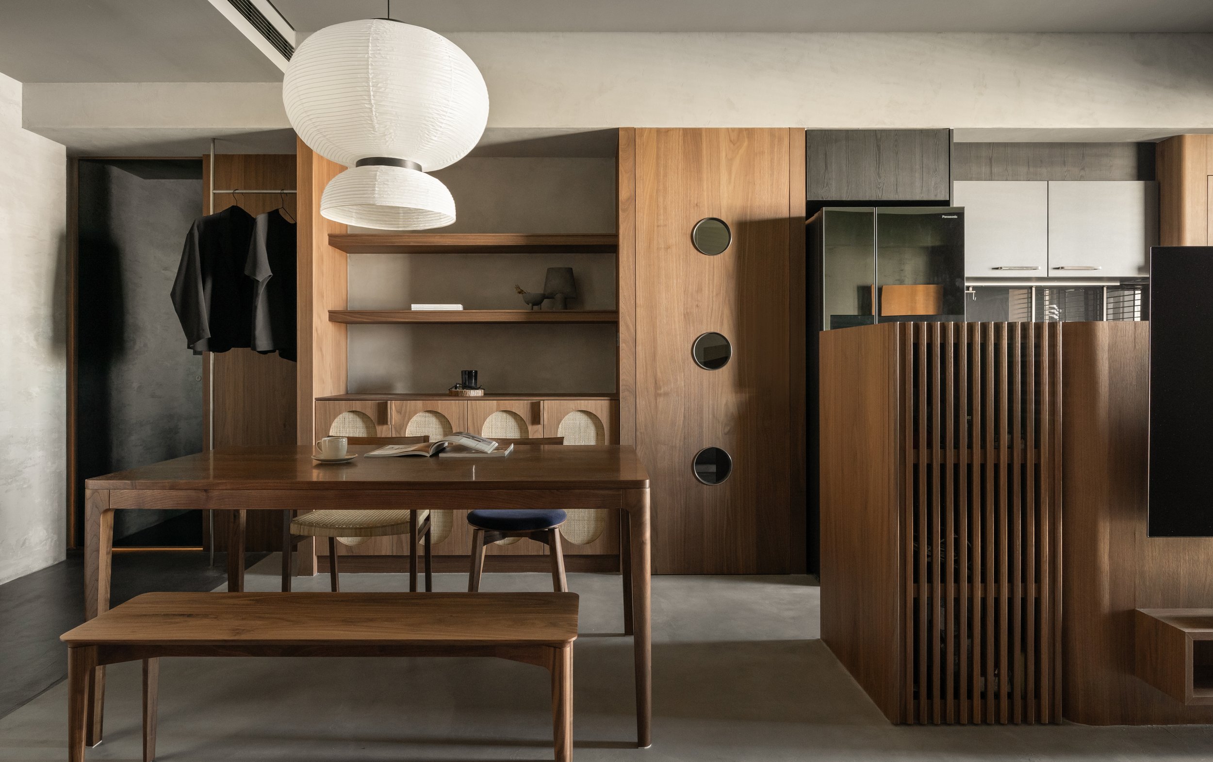 木介空间设计 | 胡桃木色的经典搭配，内敛高级！-5