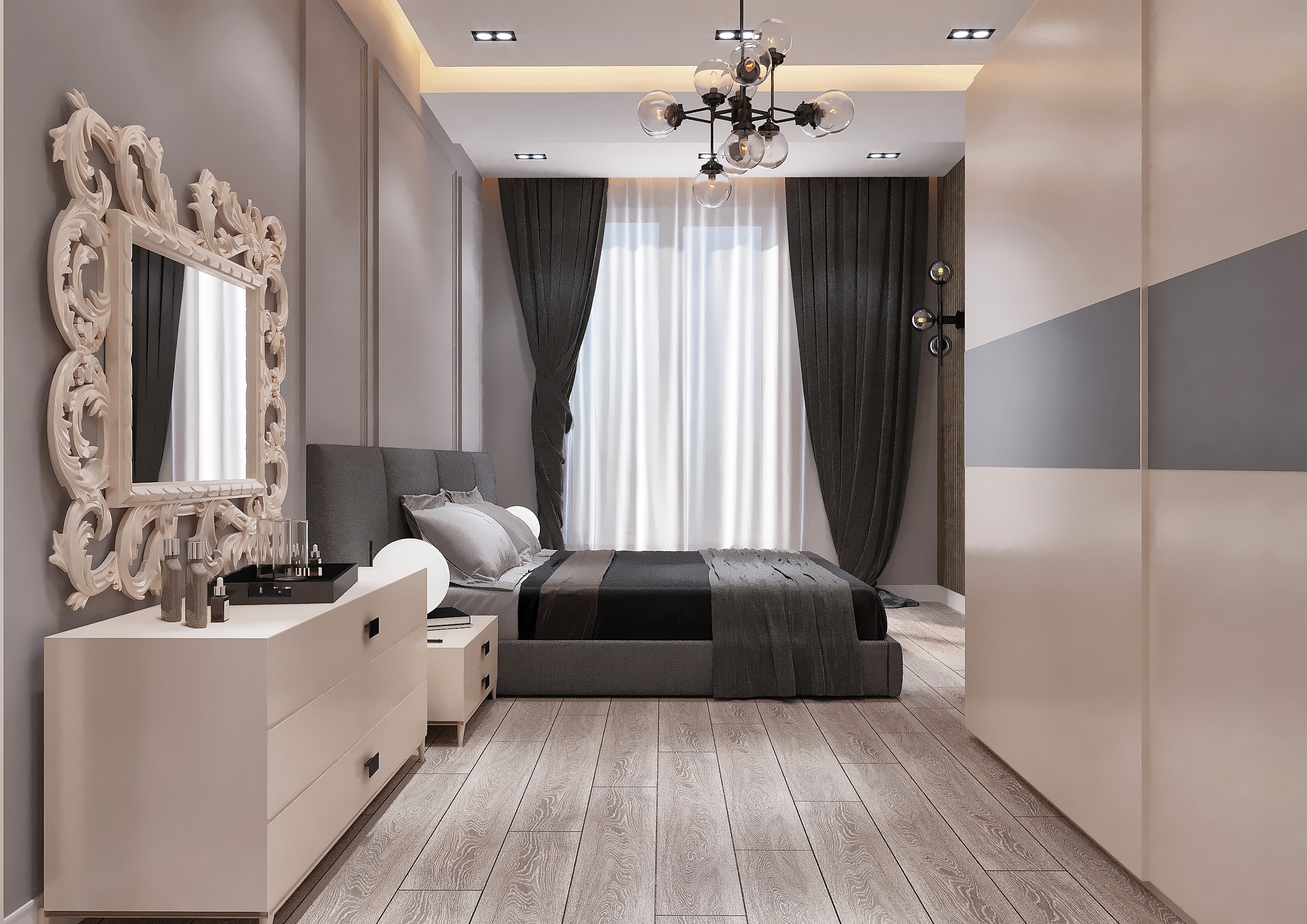 Master Bedroom Design with its Bathroom-0