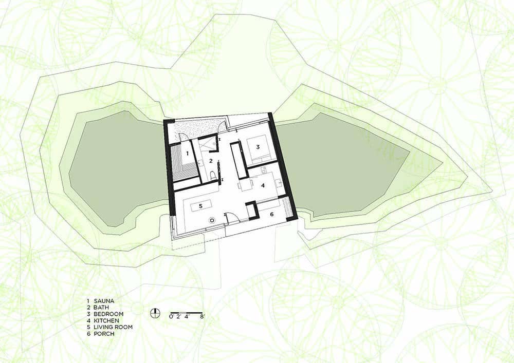 An intimate retreat tucked into a forest overlooks serene Puget Sound-20