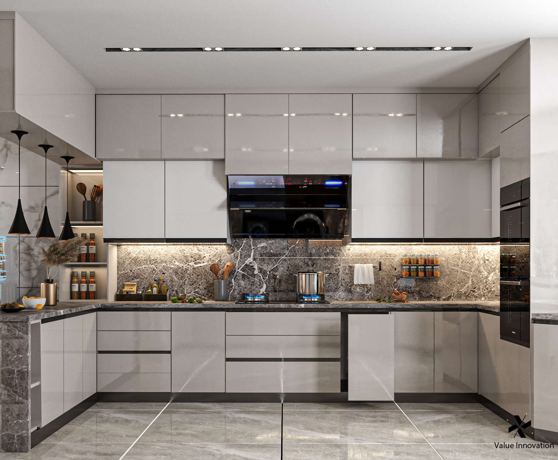 Neoclassic Reception & Kitchen-8