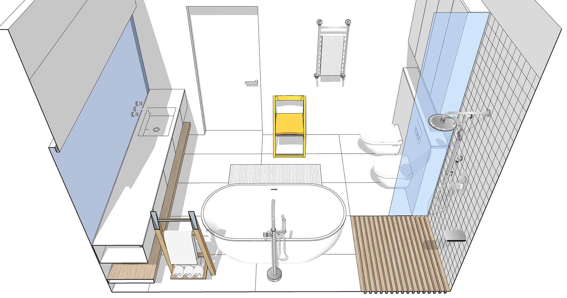 Bedroom (скетч) ванная комната-14