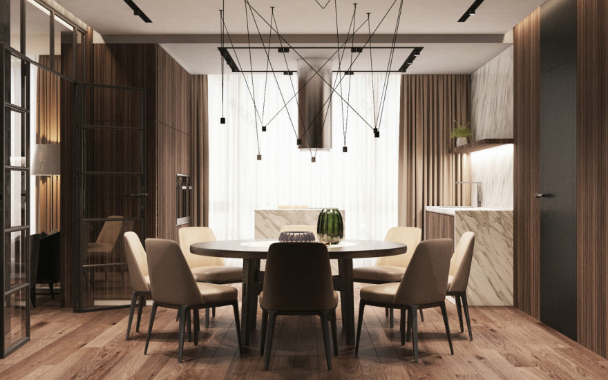 乌克兰 88㎡奥博隆公寓,现代简约设计-6