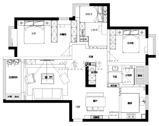 上海城市公寓 120㎡日式风家居设计丨中国上海丨郑江-7
