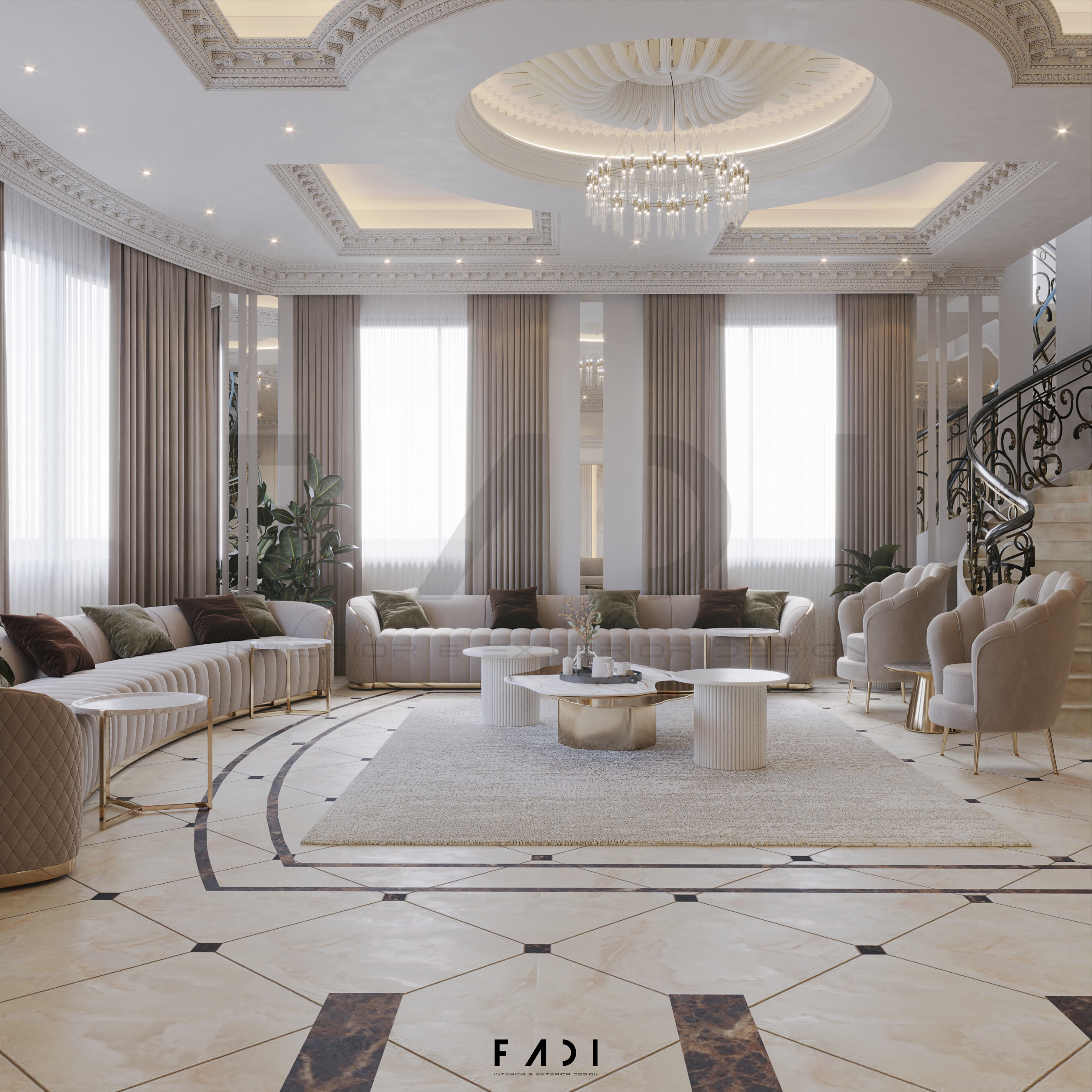 NEOCLASSICAL DESGIN FOR LIVINGROOM AREA IN DUBAI-2