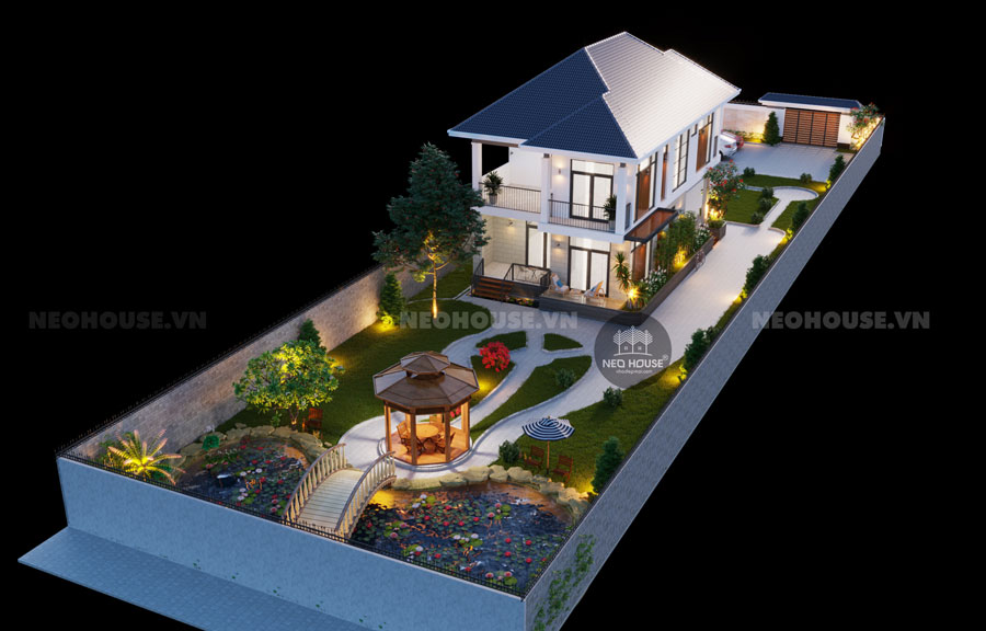 绿意盎然的两层别墅设计,和谐融入自然-12