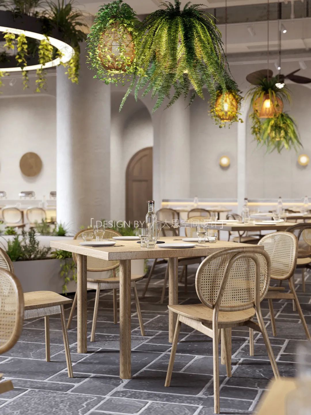 室内度假风餐厅设计丨中国武汉丨润禾田商业空间设计-24