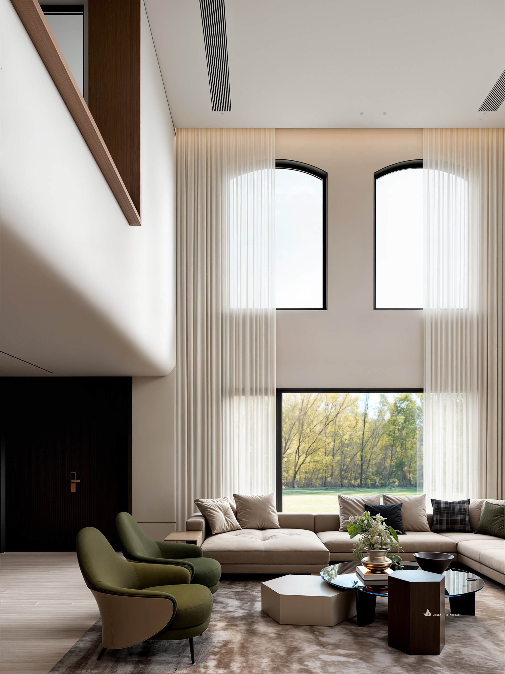 现代意式挑空别墅-18