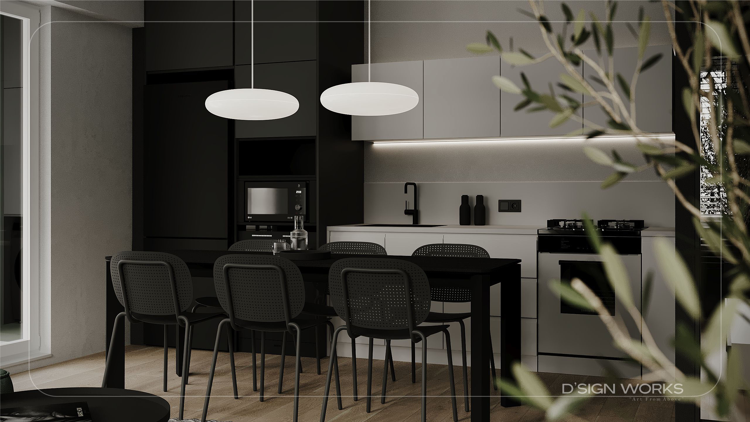 现代简约 绿色点缀空间设计！-8