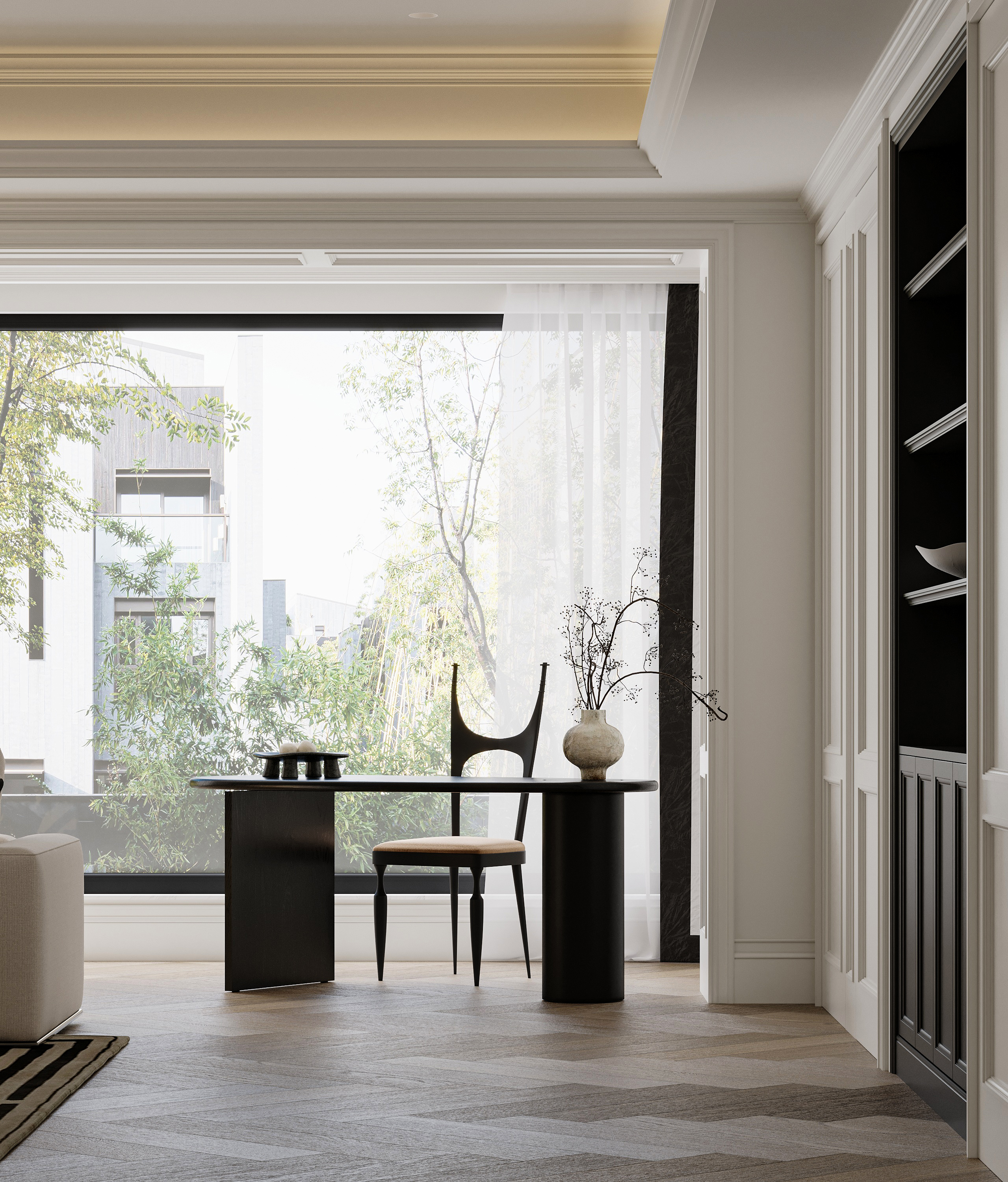 西派少城黑白法式丨月桂山设计事务所-5