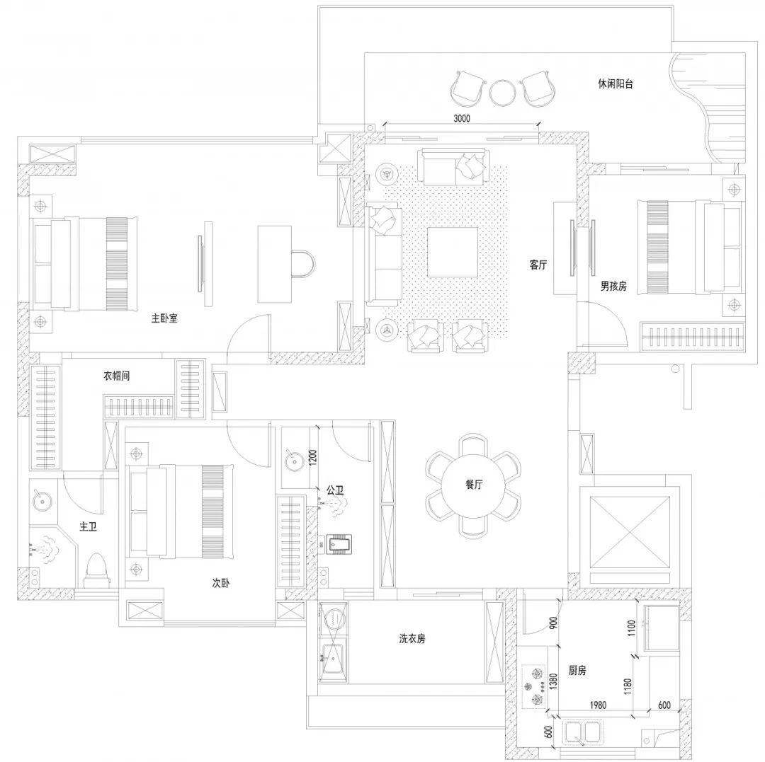 128m²美式古典家居，华美富丽的浪漫气息-10