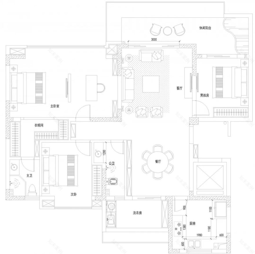 128m²美式古典家居,华美富丽的浪漫气息-10