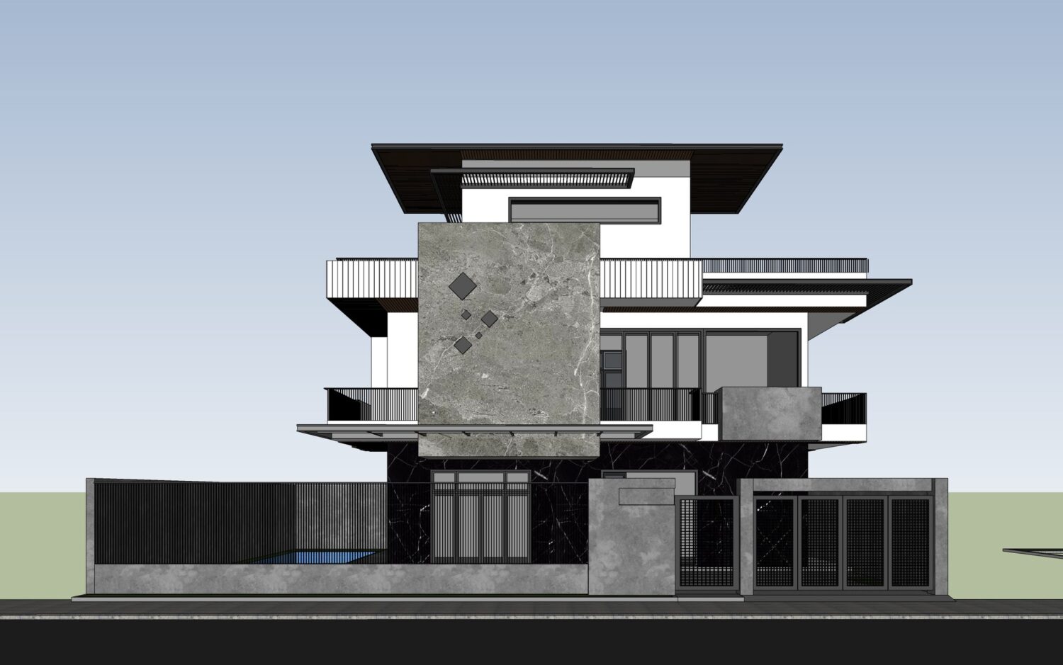 SketchUp 房屋外部模型丨Trinh Huu Trang-3