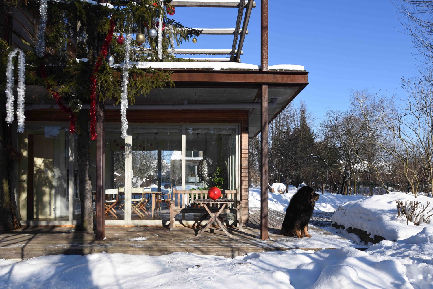 莫斯科魅力暗木小屋，玻璃墙环绕的全年宜居亭子-4