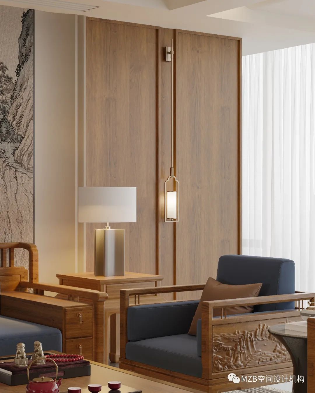 绿地麓湖郡现代家居丨MZB 空间设计机构-24