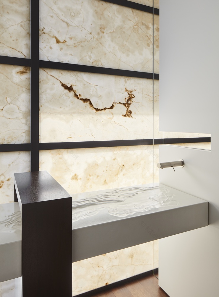 加州山坡上的现代绿色住宅-45