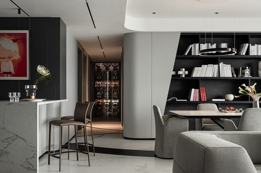 黑白精致简约风尚舍家设计丨中国成都丨尚舍家室内设计-17