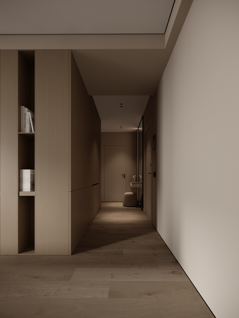 86㎡ 极简原木 温馨住宅-5