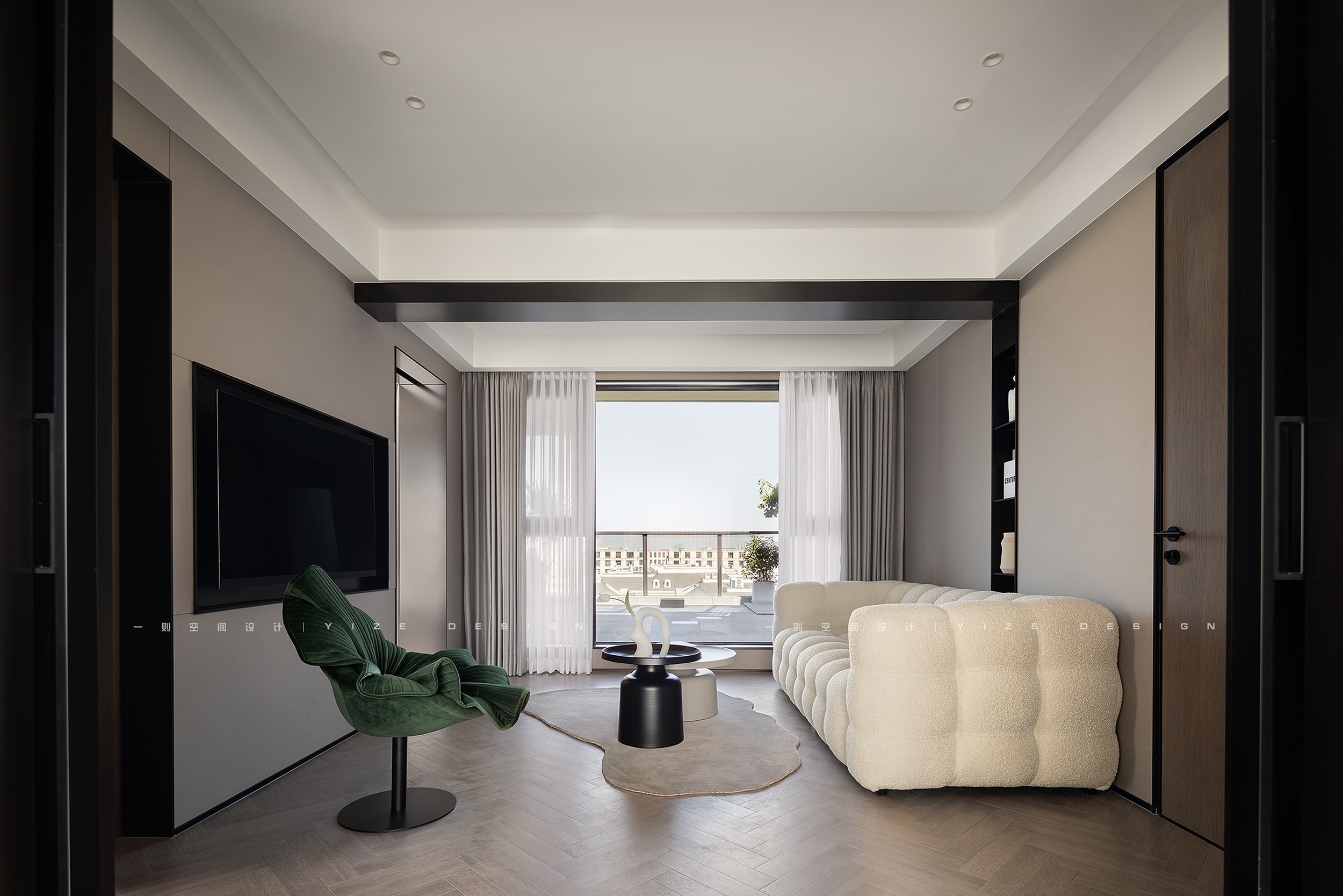 杭州现代黑白跃层住宅丨中国杭州-58