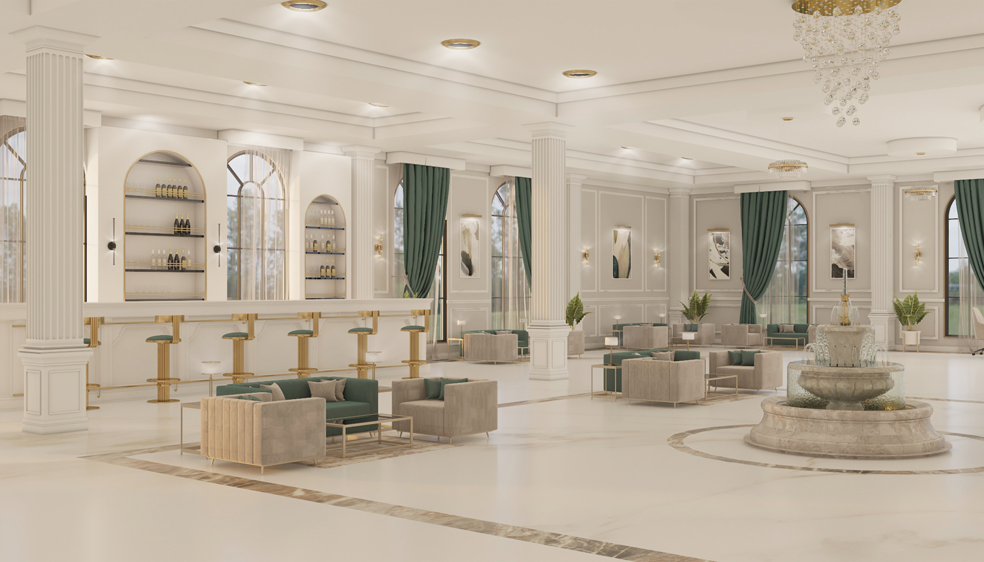 Hotel Reseption In The New Classic Style-13