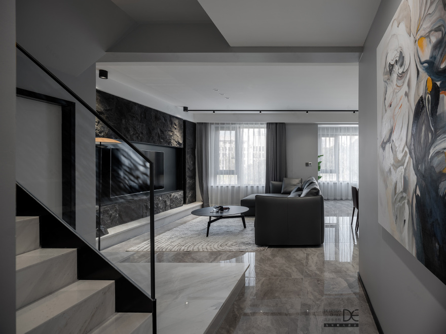 163㎡跃层现代风,三口之家理想生活丨DE 设计师事务所-35