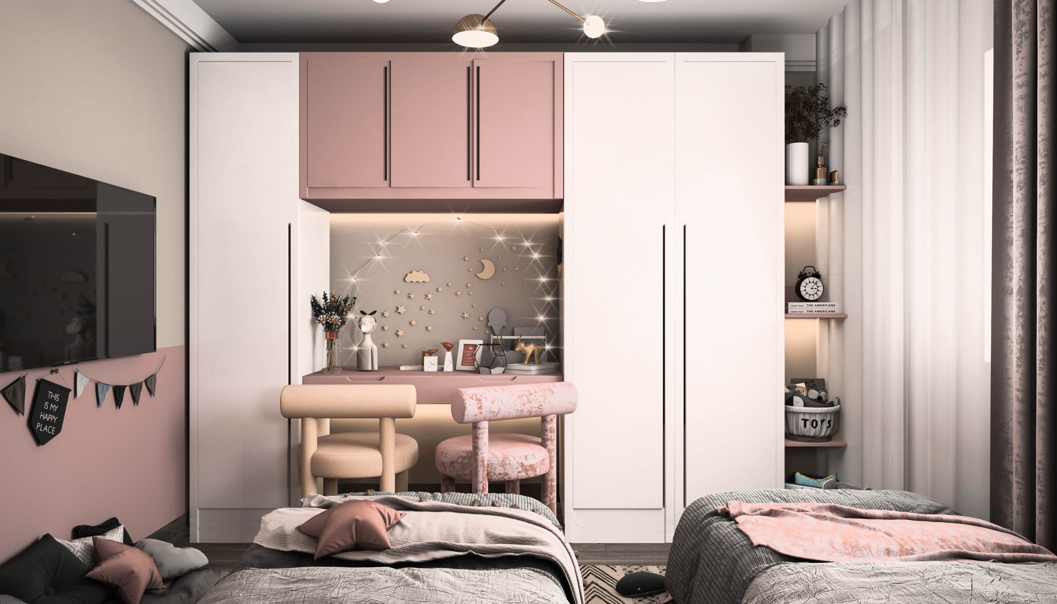 SIMPLE GIRLS BEDROOM-1