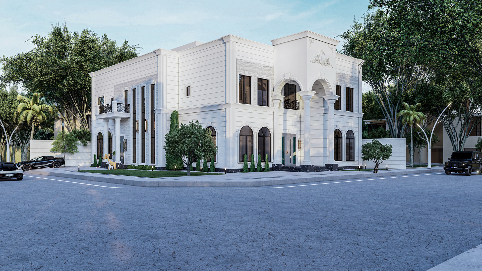 沙特阿拉伯别墅正面丨Construction Palace for decoration-20