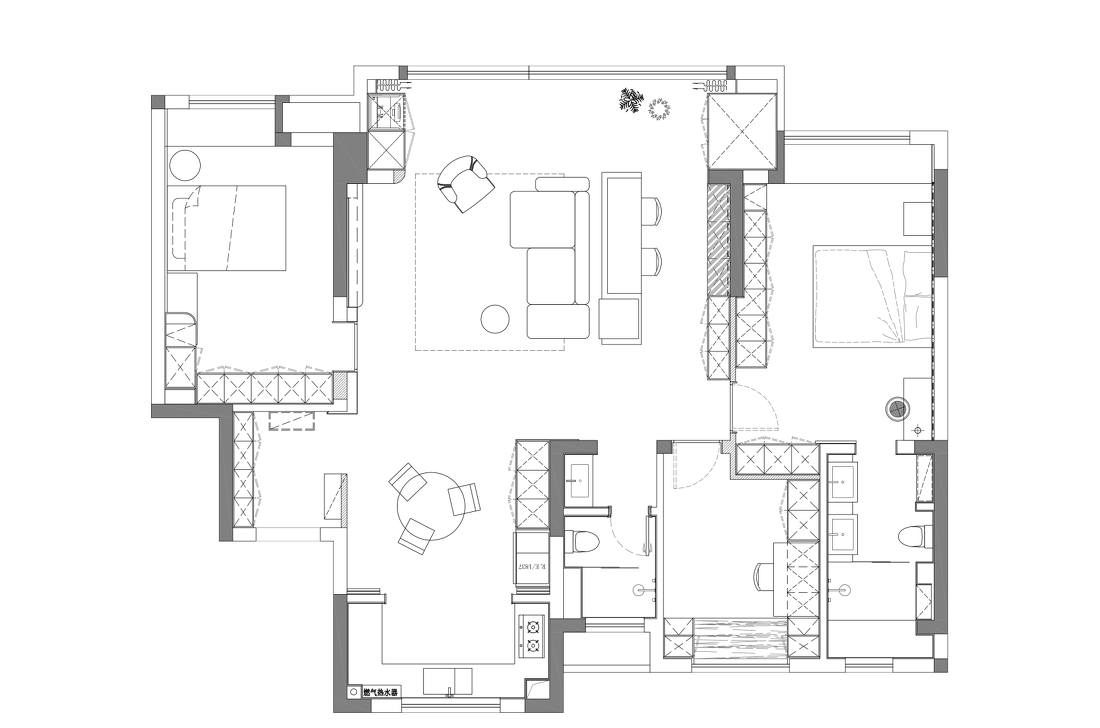 现代风精装房改造-41