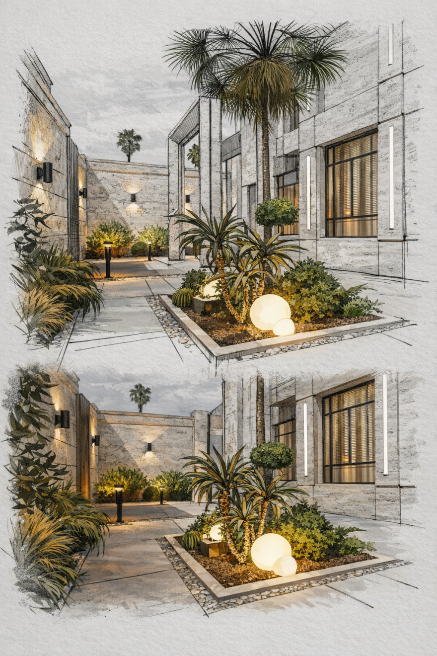 现代庭院景观丨阿联酋丨MANAL MAGDY-1