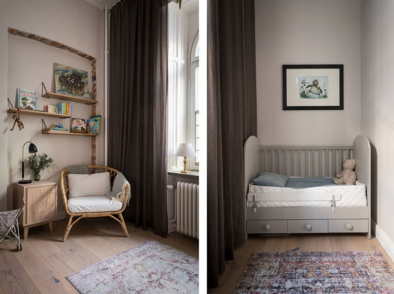 斯德哥尔摩优雅弧形窗公寓设计-22