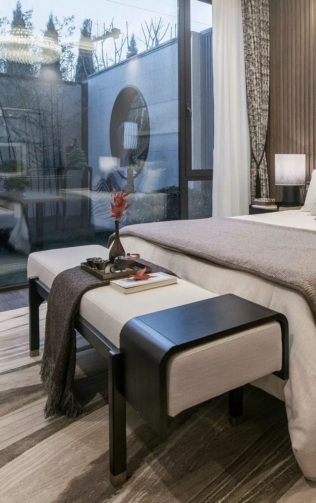 大地色与中式蓝的完美融合，打造优雅简约的人居空间-18