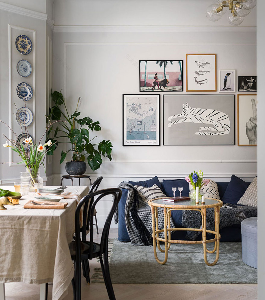 斯德哥尔摩温馨公寓 | 陶瓷板墙饰与经典装饰的完美结合-1