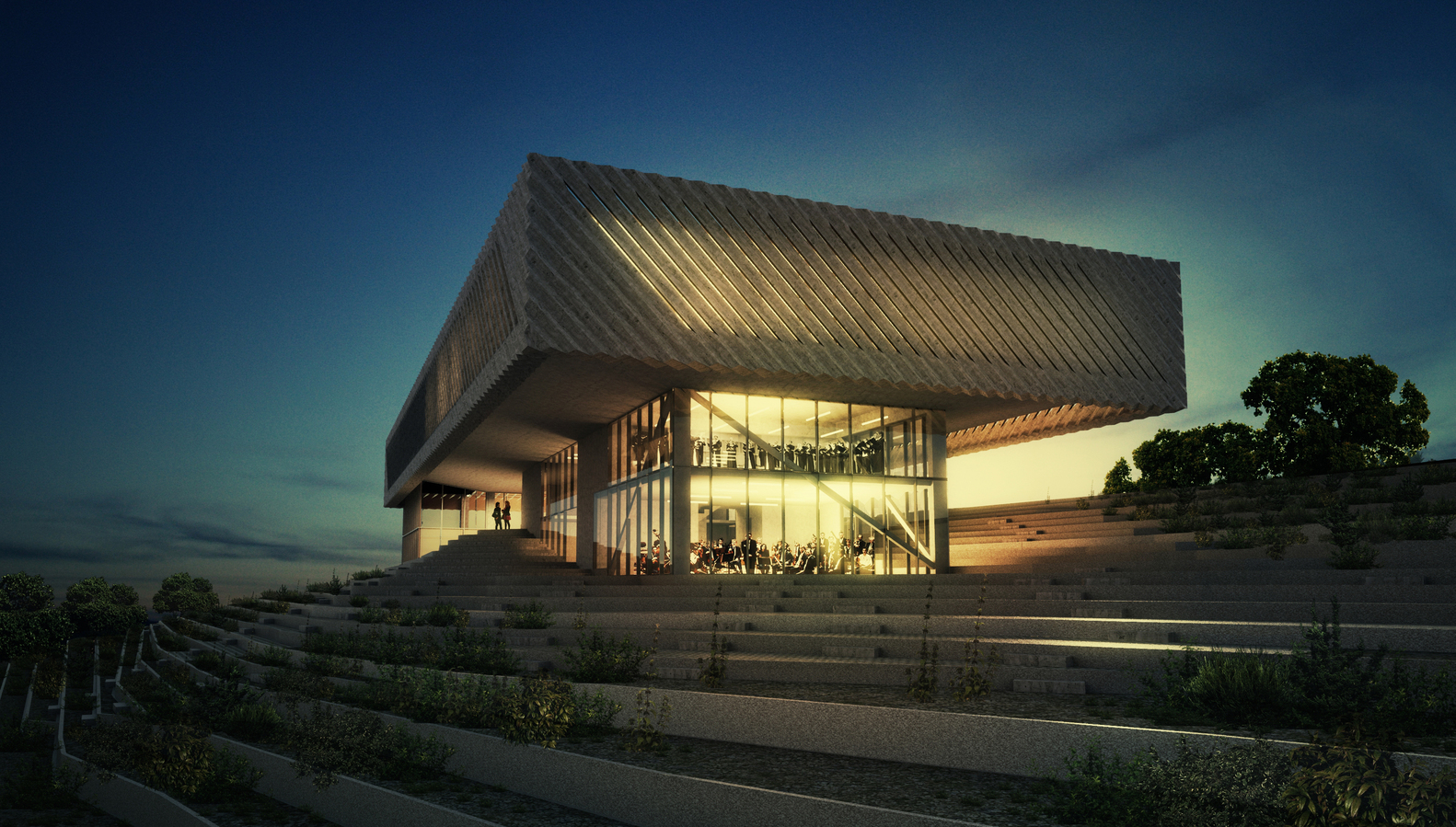 以色列音乐学校设计展现声学与景观融合之美-35