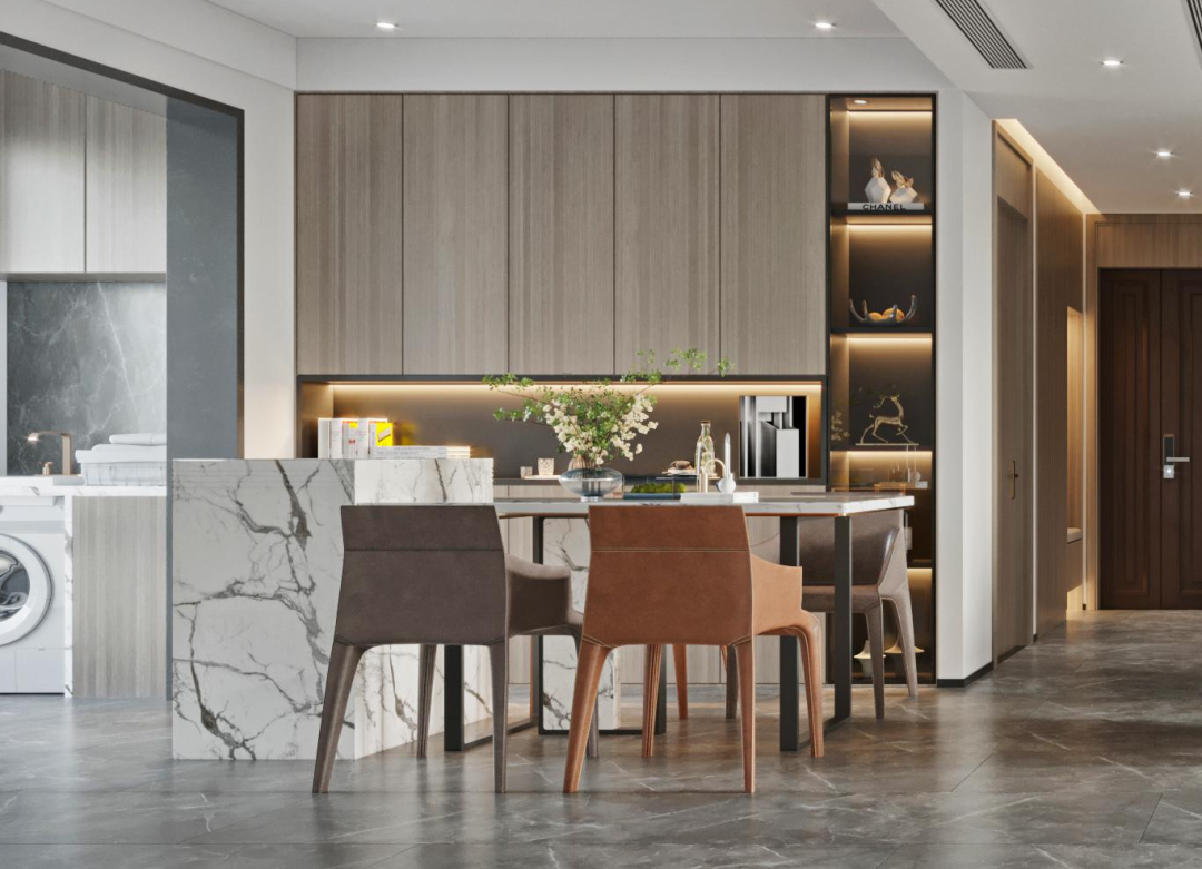 万达天玺现代轻奢住宅丨中国西安丨西安.大小空间设计-14