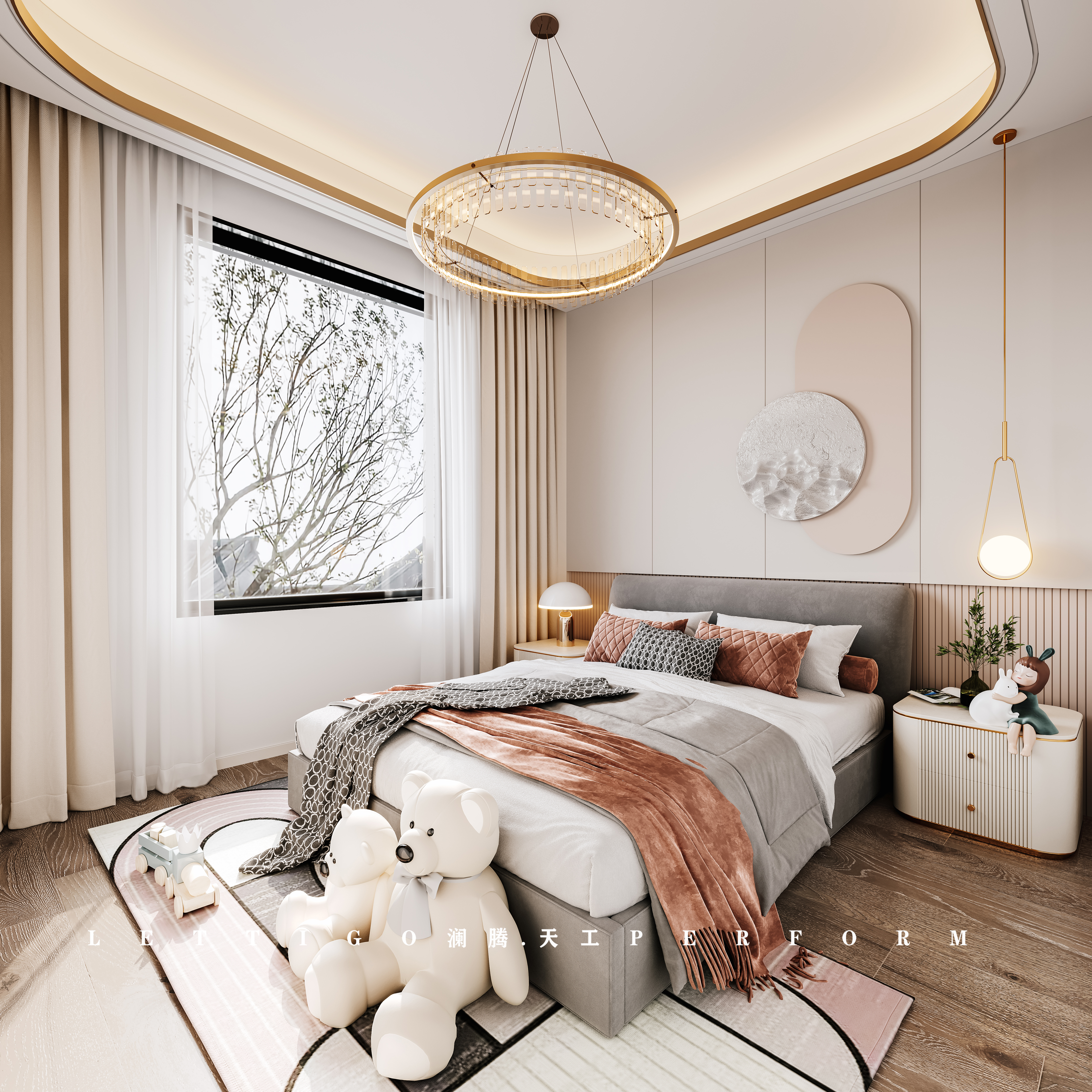 新中式挑空别墅，心中的桃花源不必向他处寻-8