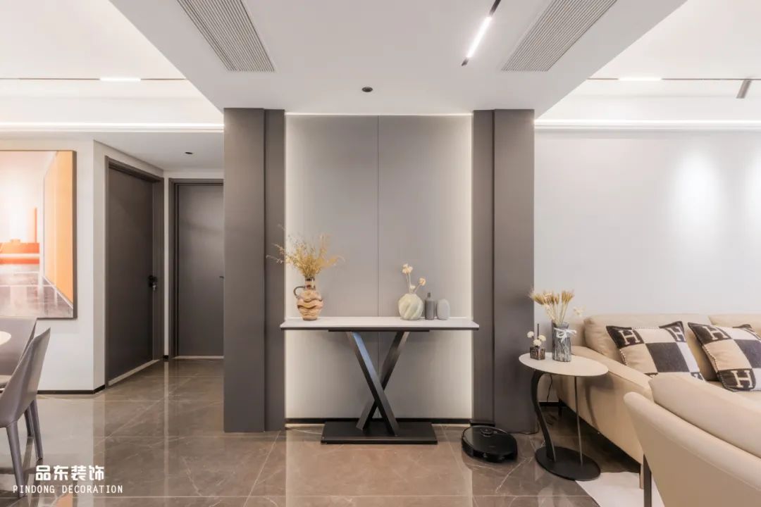 香颂华府现代灰调之家丨品东装饰-26