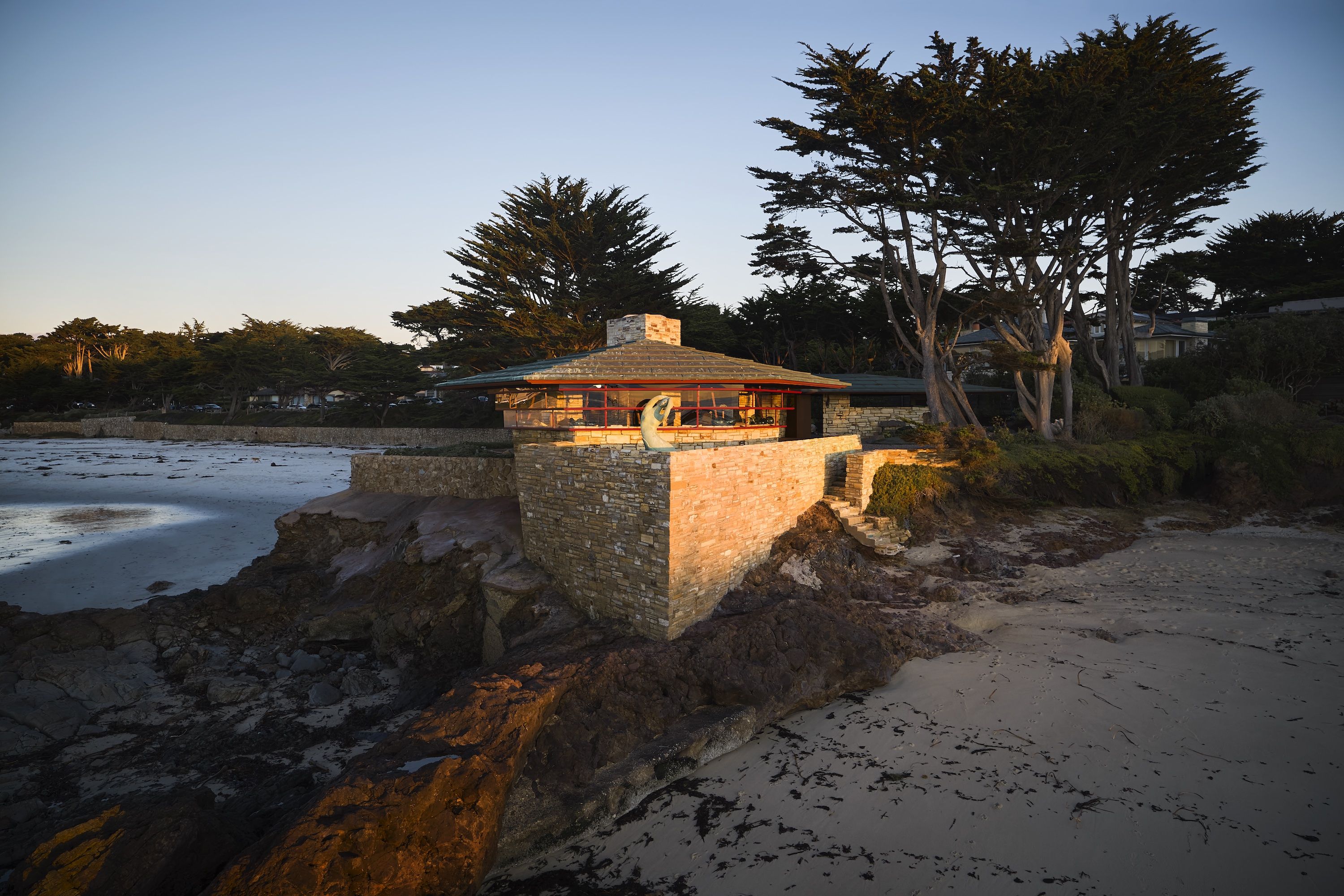 “克林顿・沃克夫人邸”（别名“小屋・在礁石上”）丨美国加利福尼亚丨弗兰克・劳埃德・赖特-6