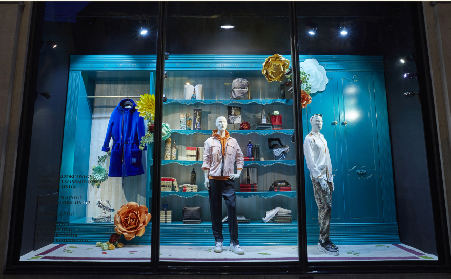 Harvey Nichols Autumn collection windows with Lucky Fox-0