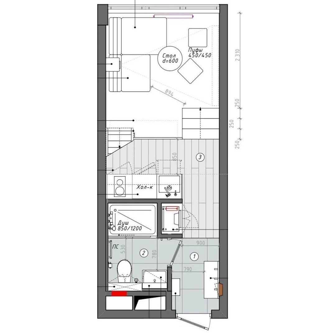 27㎡一居室小复式设计-21