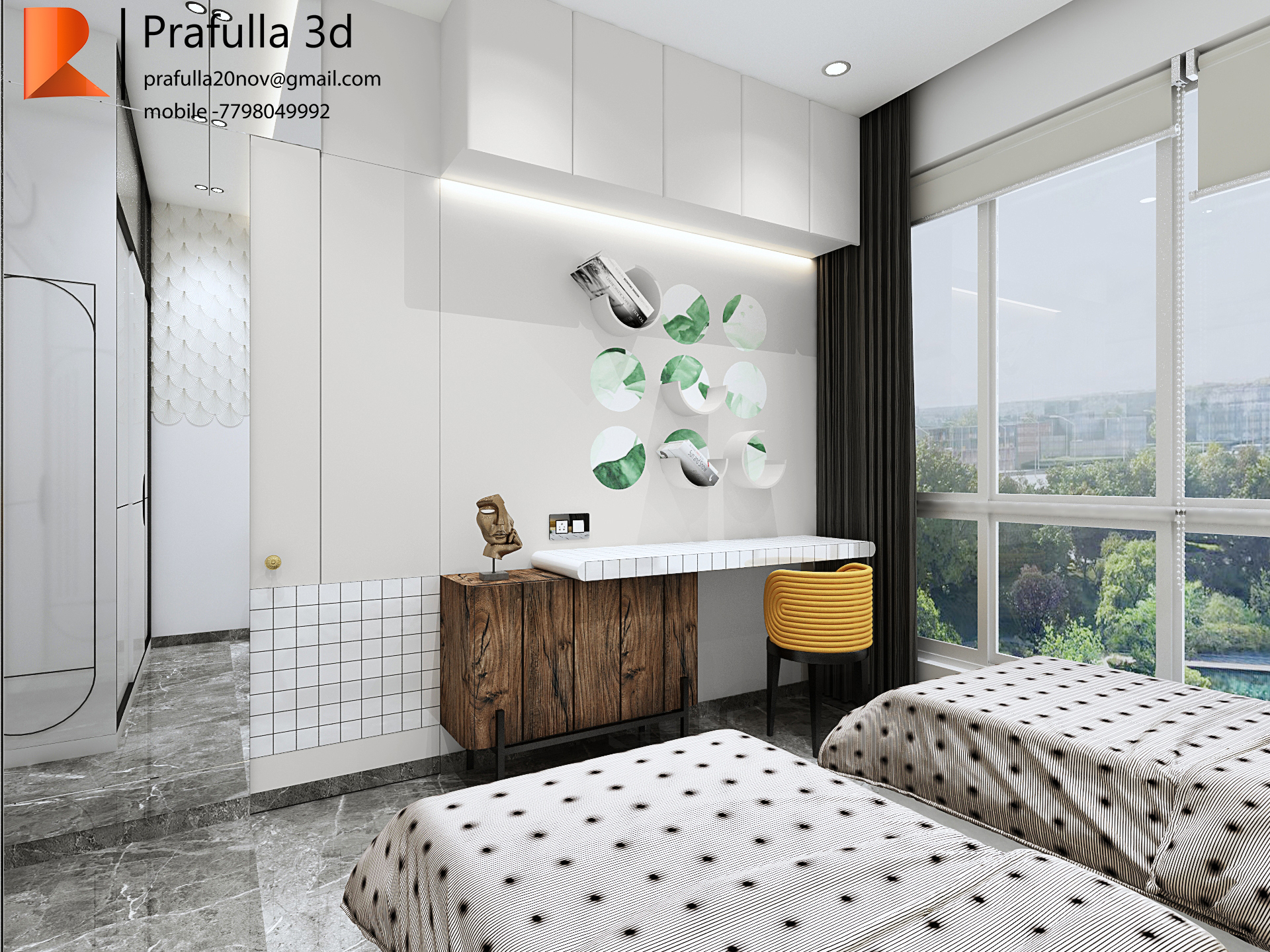 3 室 1 厅公寓丨印度丨ASM Designs-13