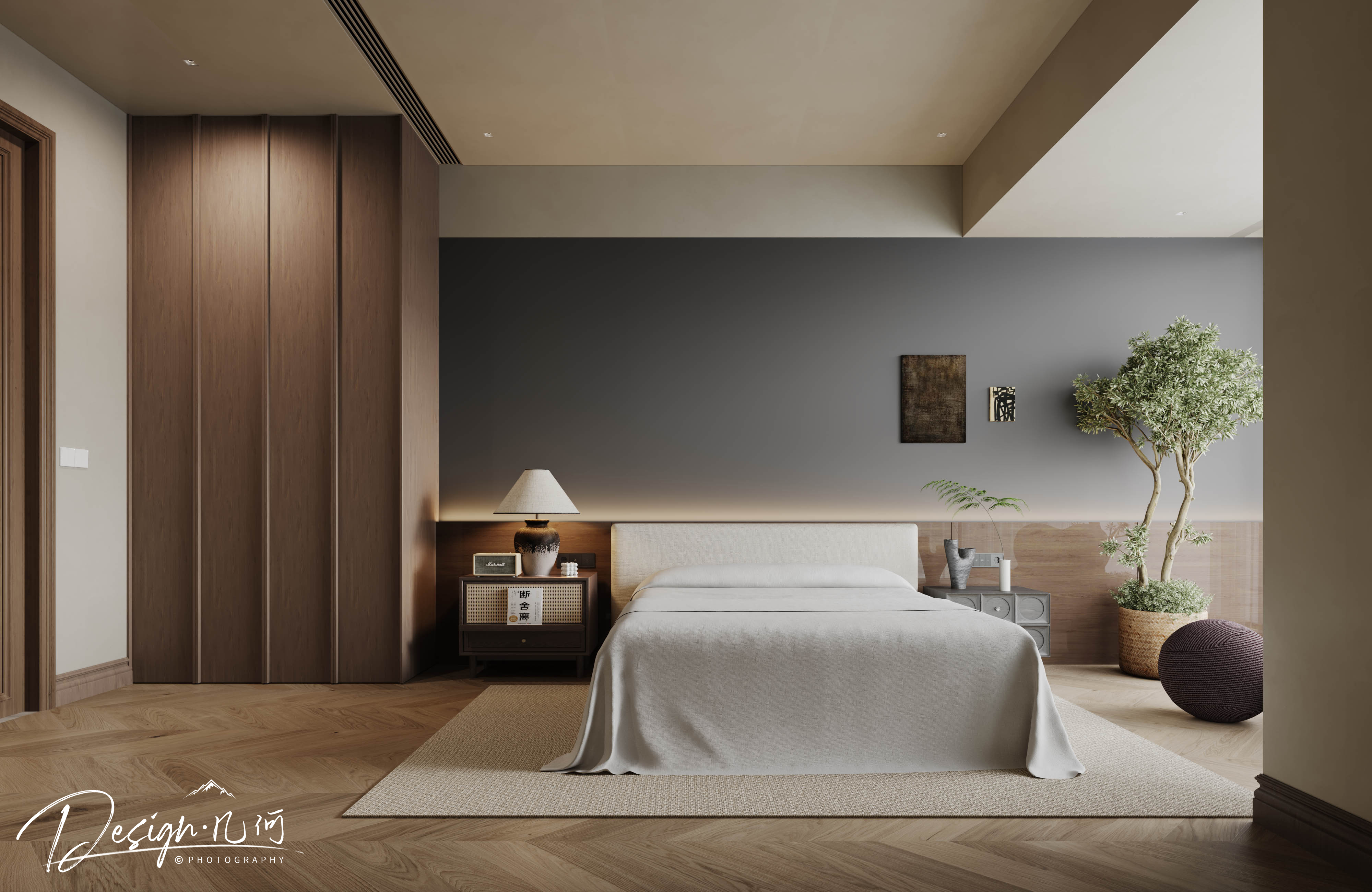 几何空间视觉表现 | 国建红郡中古风客餐厅-32