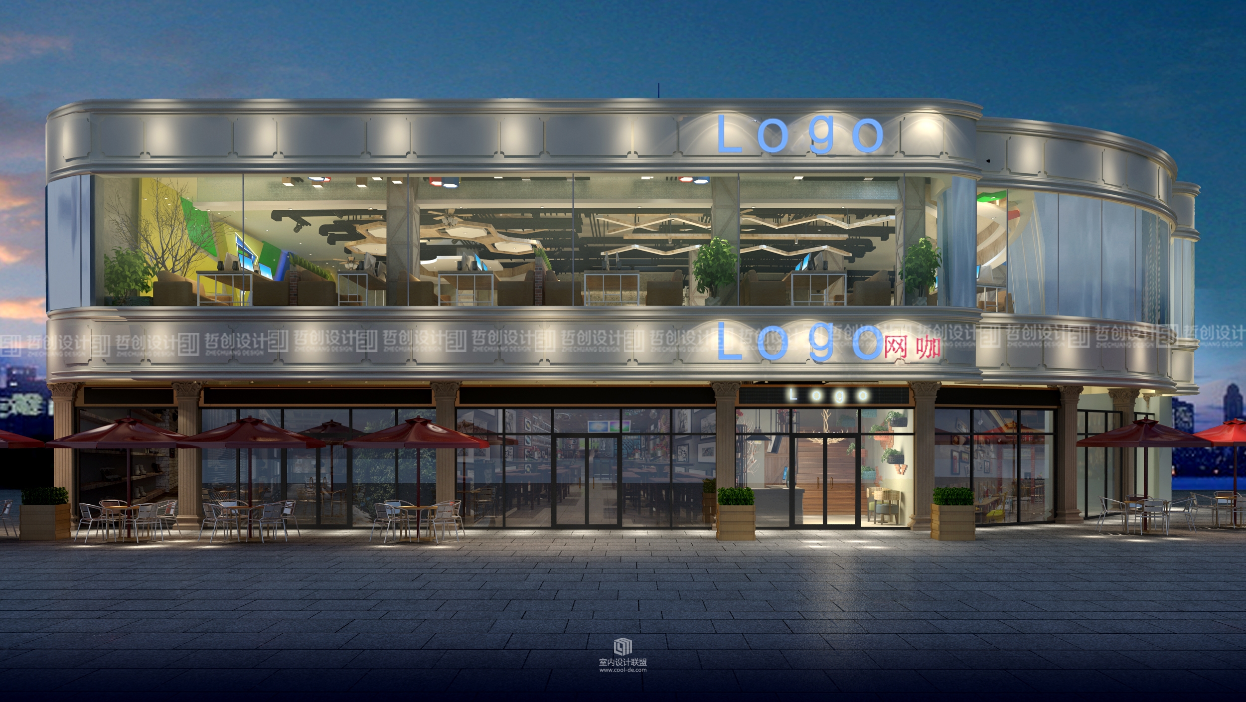 石林E度网咖装修设计效果图鉴赏-5