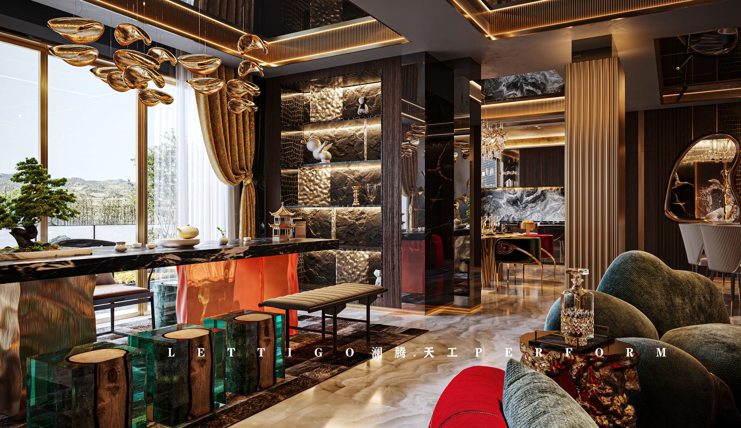 沉稳而不沉闷，奢而不俗的极致港式奢华别墅豪宅系列-6