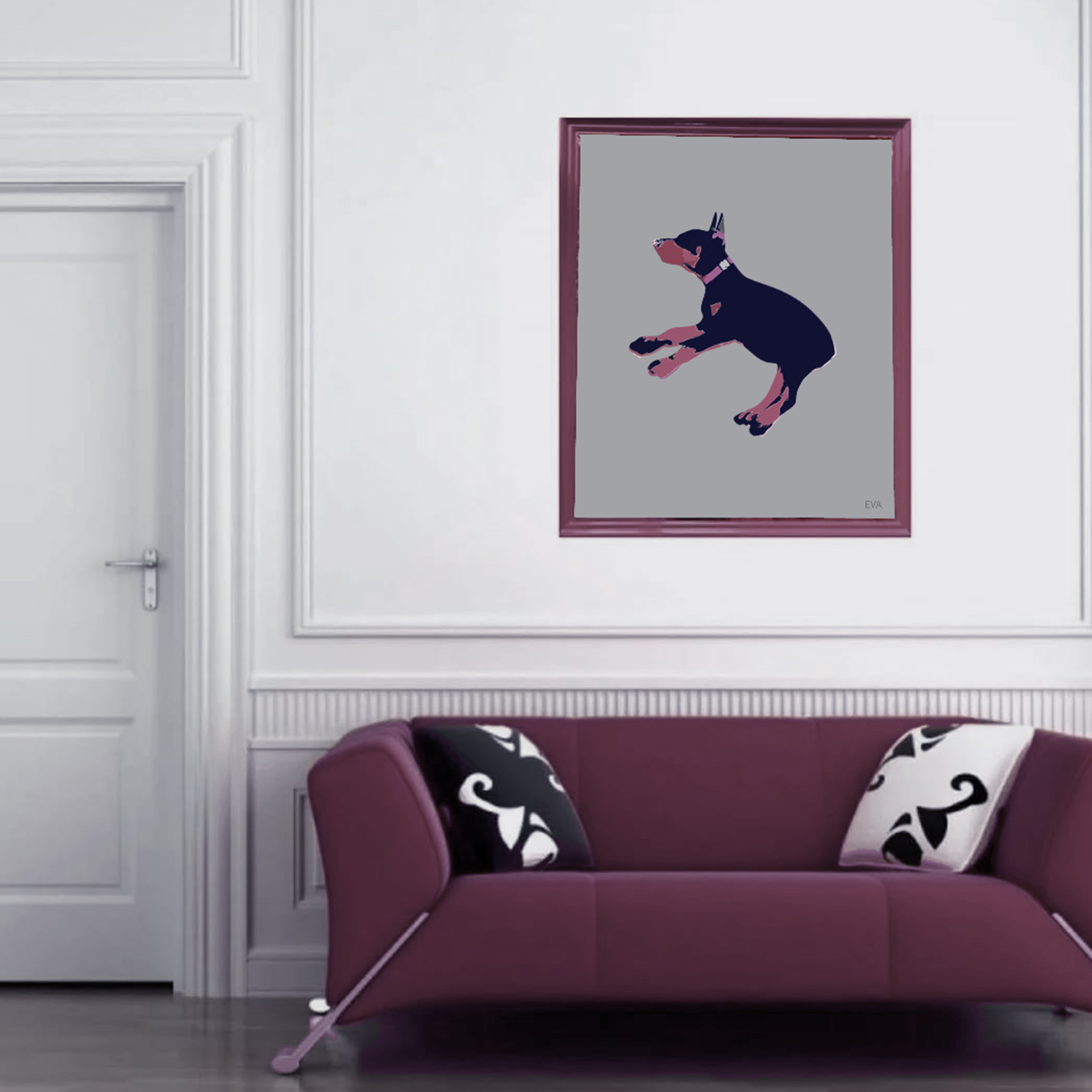 Doberman. Illustration. Minimalism-13