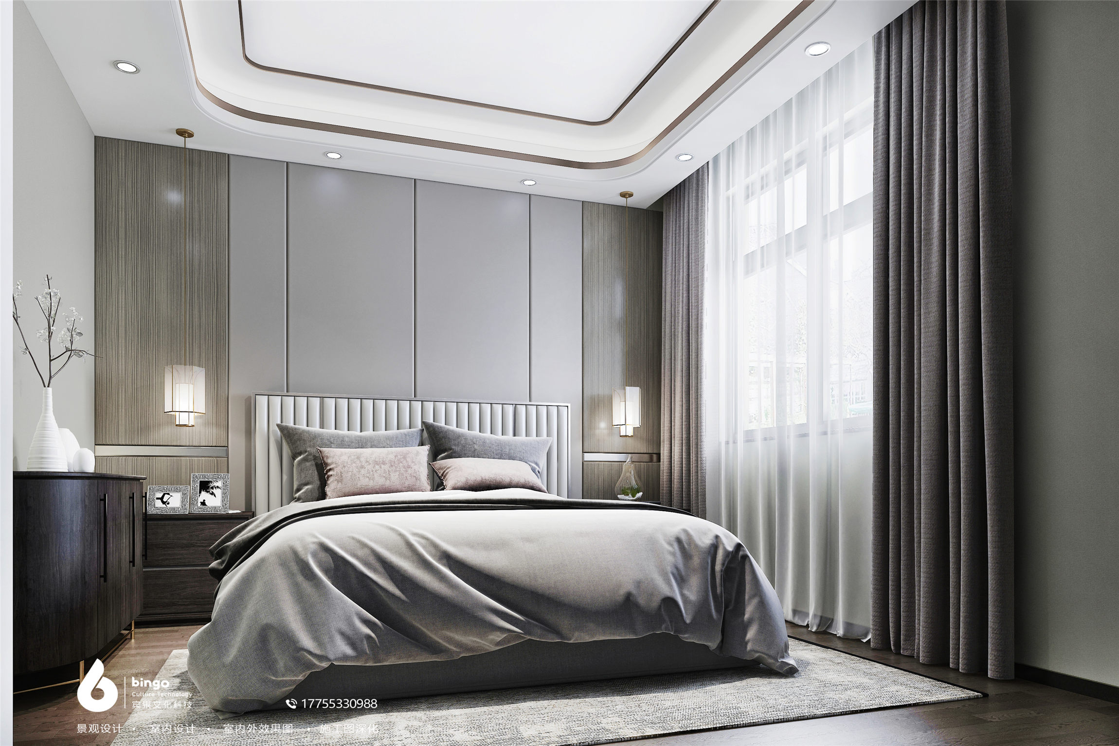 西安现代轻奢别墅设计 | 轻奢风格与金属材质的完美融合-18