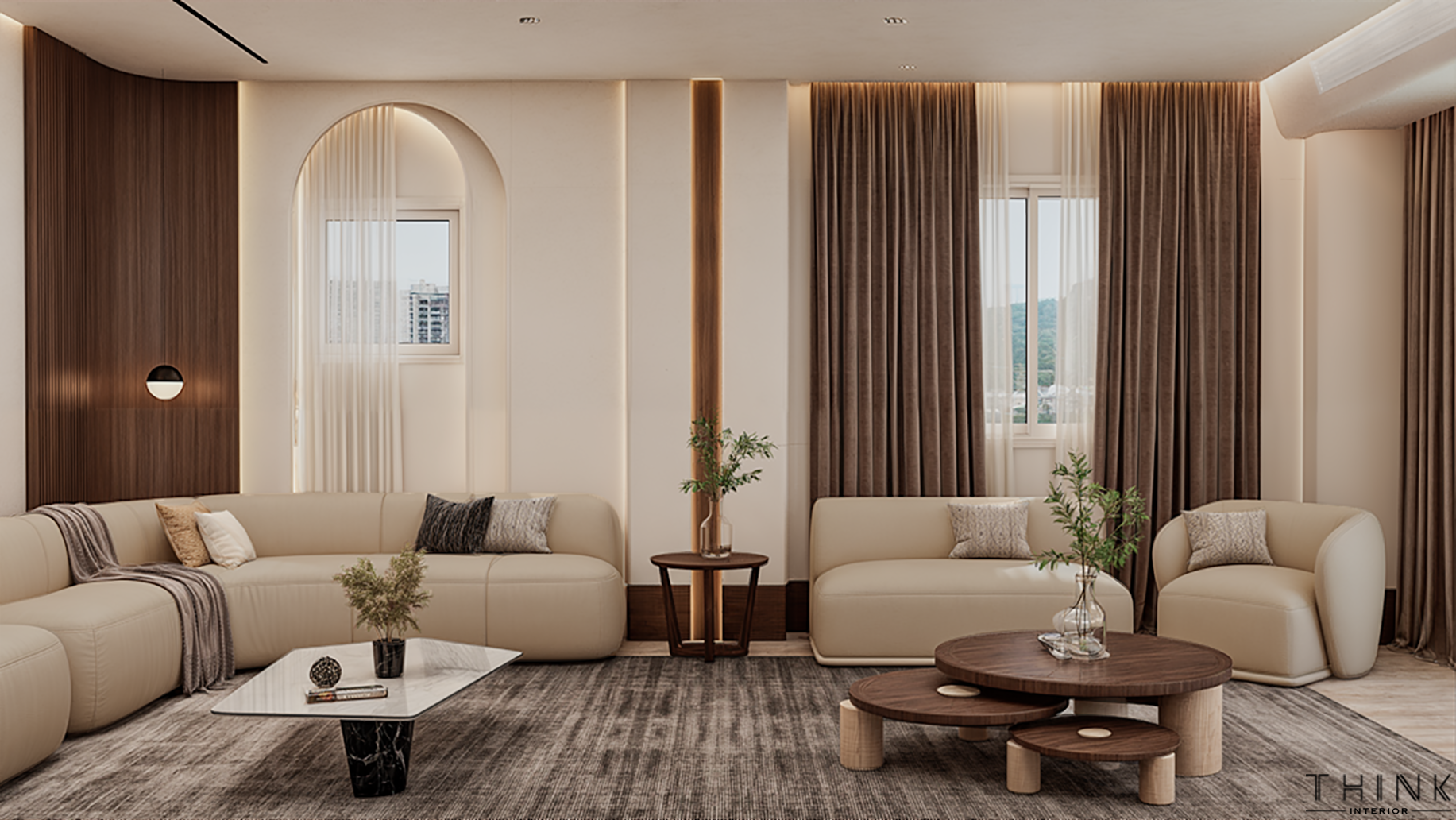 Elegant Modern Reception | Residential Interior Design-1